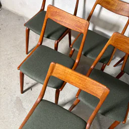 Set of Six Boomerang Dining Chairs by Alfred Christensen