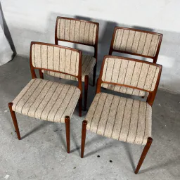 Set of Four Model 80 Dining Chairs by Niels O. Møller