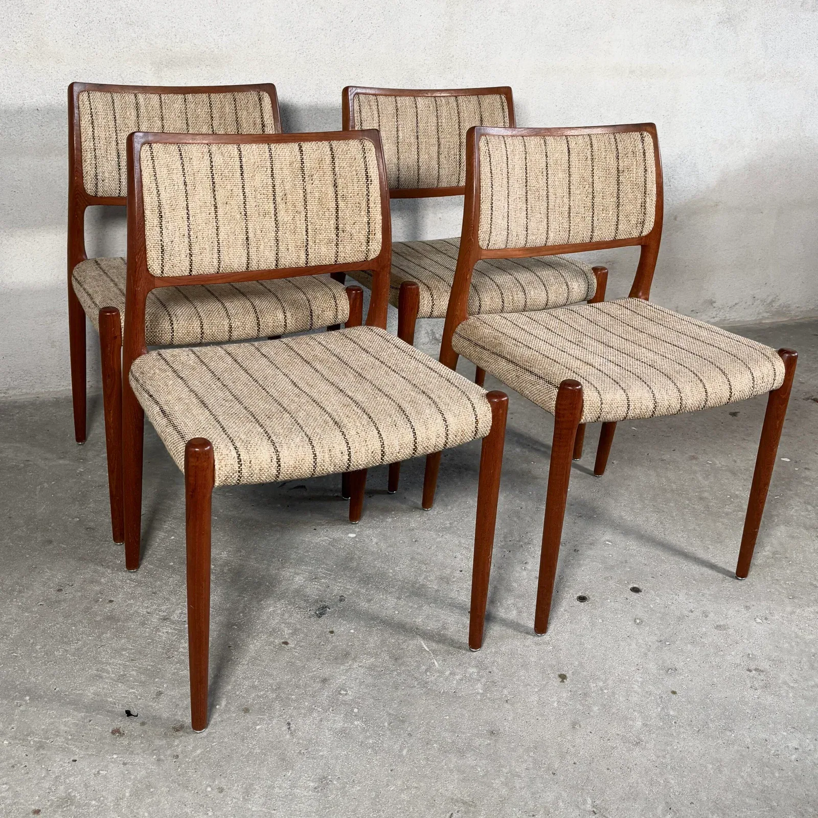 Set of Four Model 80 Dining Chairs by Niels O. Møller