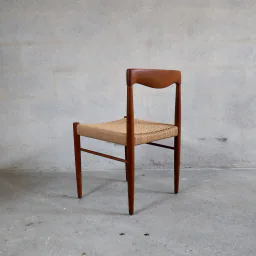 Set of 4 Teak Dining Chairs by H. W. Klein for Bramin
