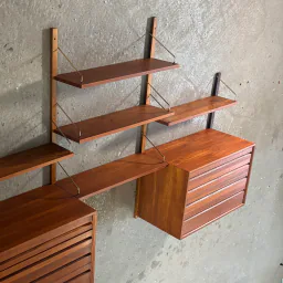 Poul Cadovius Royal System Modular Wall Unit (3 Bays)