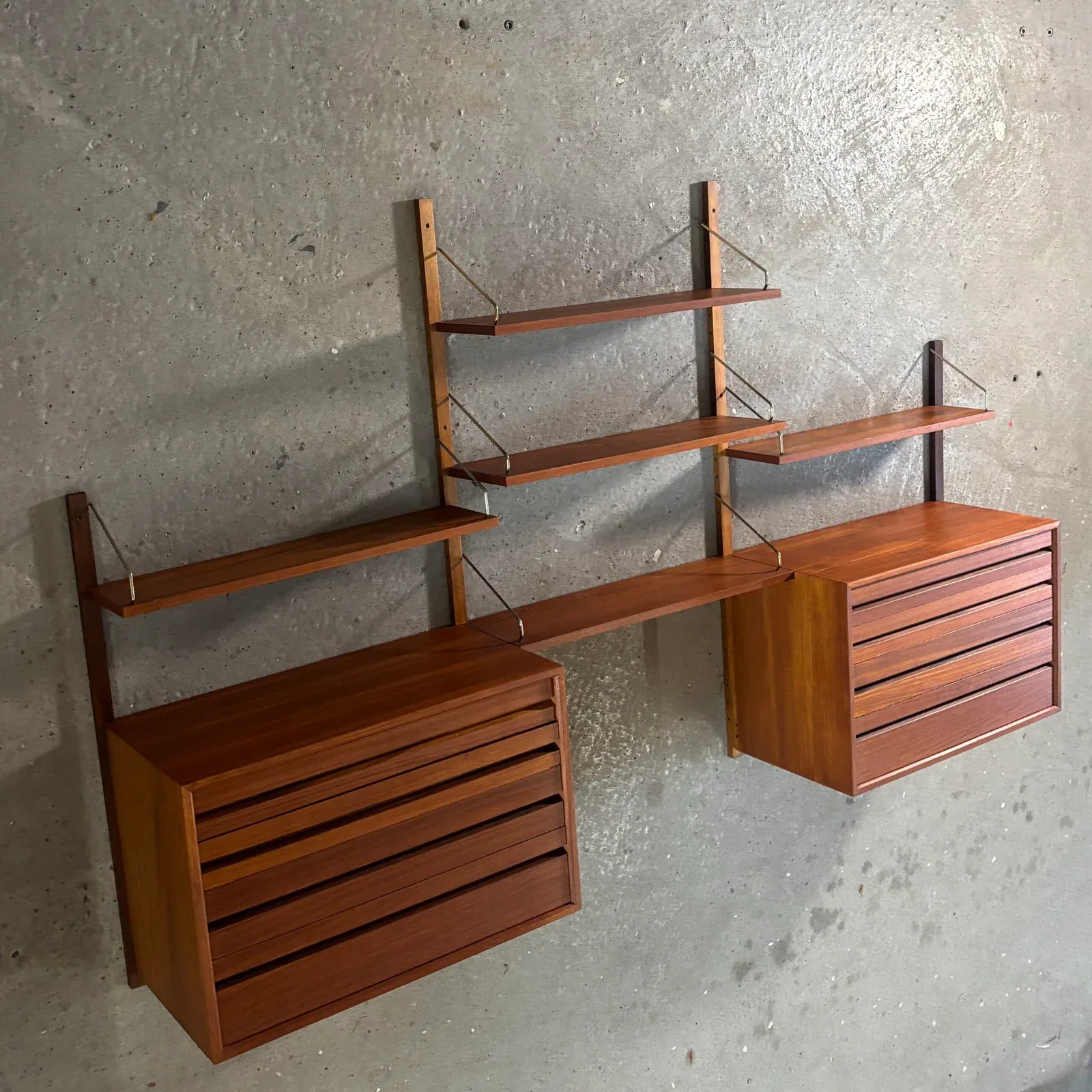 Poul Cadovius Royal System Modular Wall Unit (3 Bays)