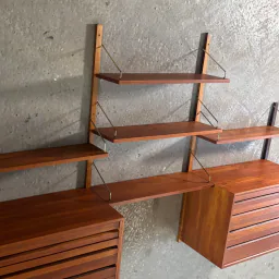 Poul Cadovius Royal System Modular Wall Unit (3 Bays)