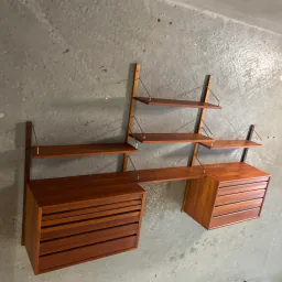Poul Cadovius Royal System Modular Wall Unit (3 Bays)