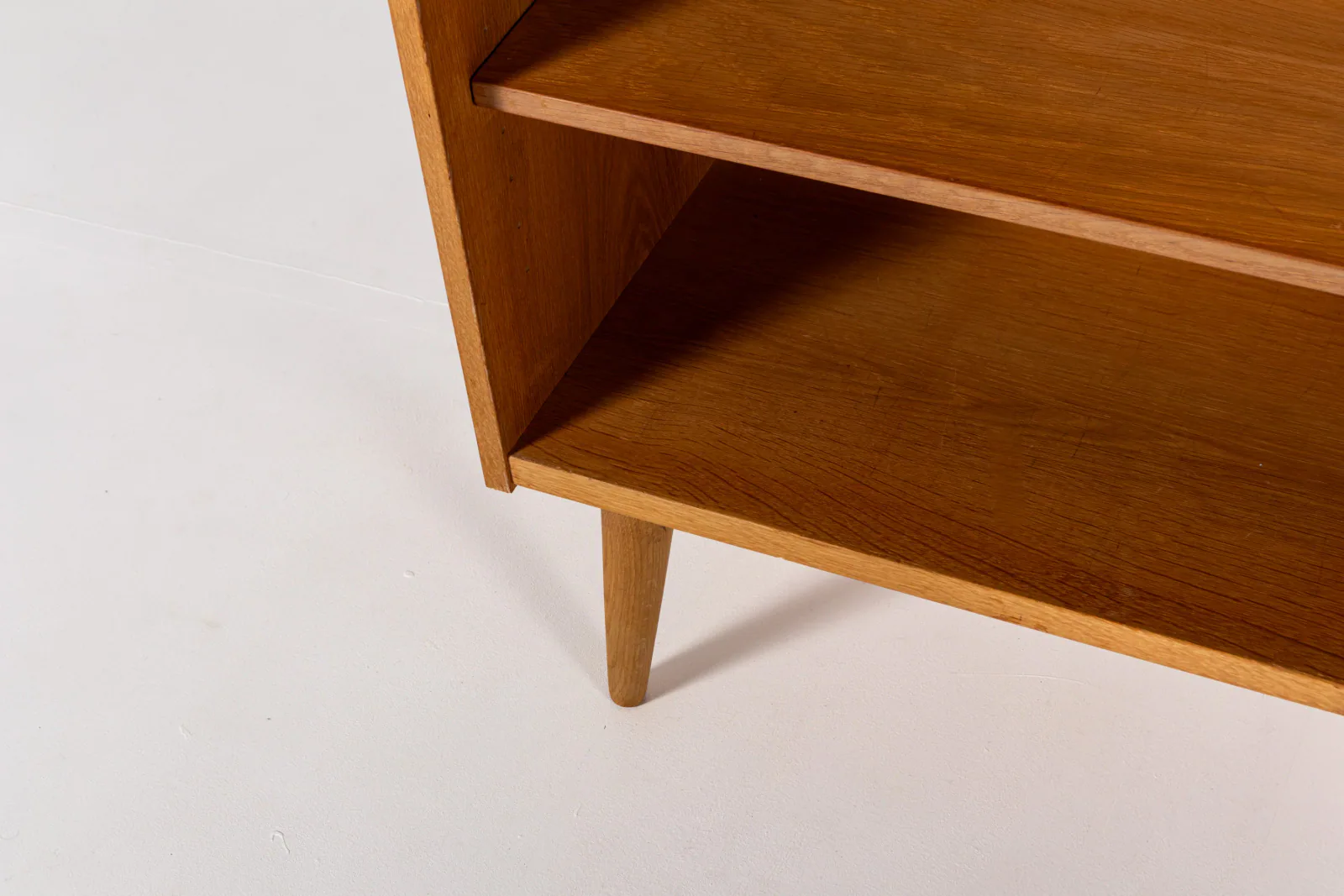 1960s Danish Oak Bookcase with Four Open Shelves