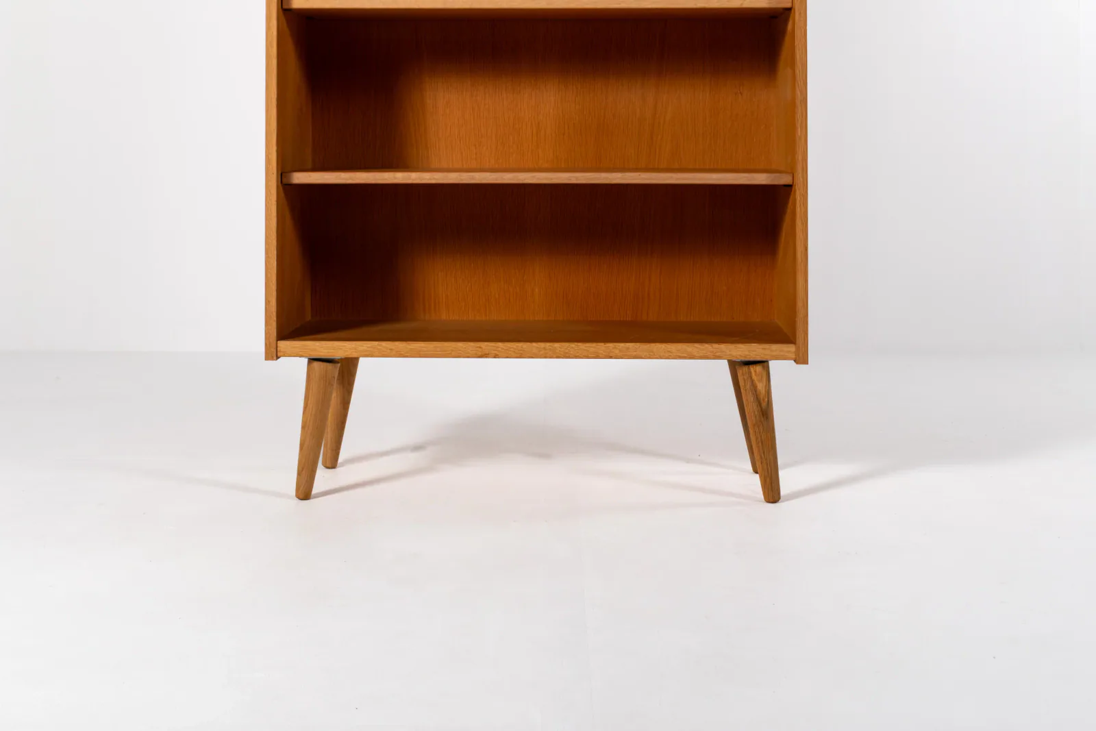 1960s Danish Oak Bookcase with Four Open Shelves
