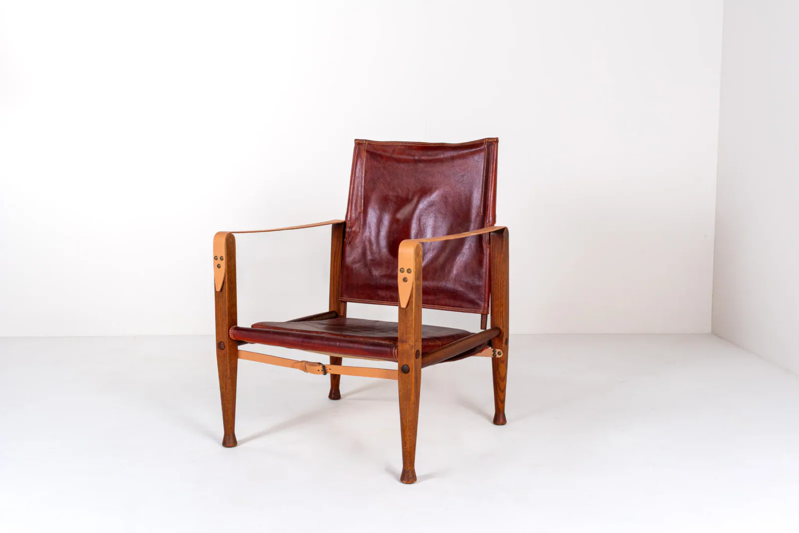 Vintage Kaare Klint for Rud Rasmussen KK47000 Safari Chair in Leather