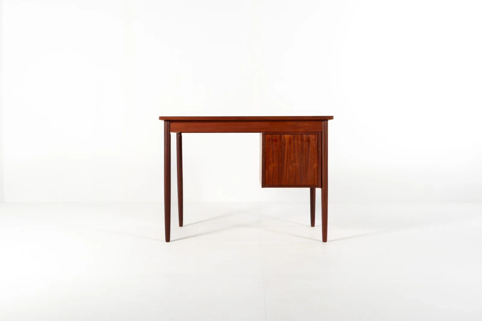 Mid-Century Danish Teak Desk with Three Drawers, 1960s