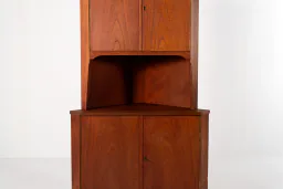 Mid-Century Danish Teak Corner Cabinet with Display Shelf, 1960s
