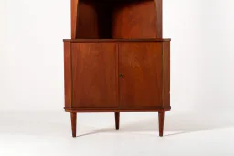 Mid-Century Danish Teak Corner Cabinet with Display Shelf, 1960s