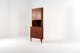 Mid-Century Danish Teak Corner Cabinet with Display Shelf, 1960s