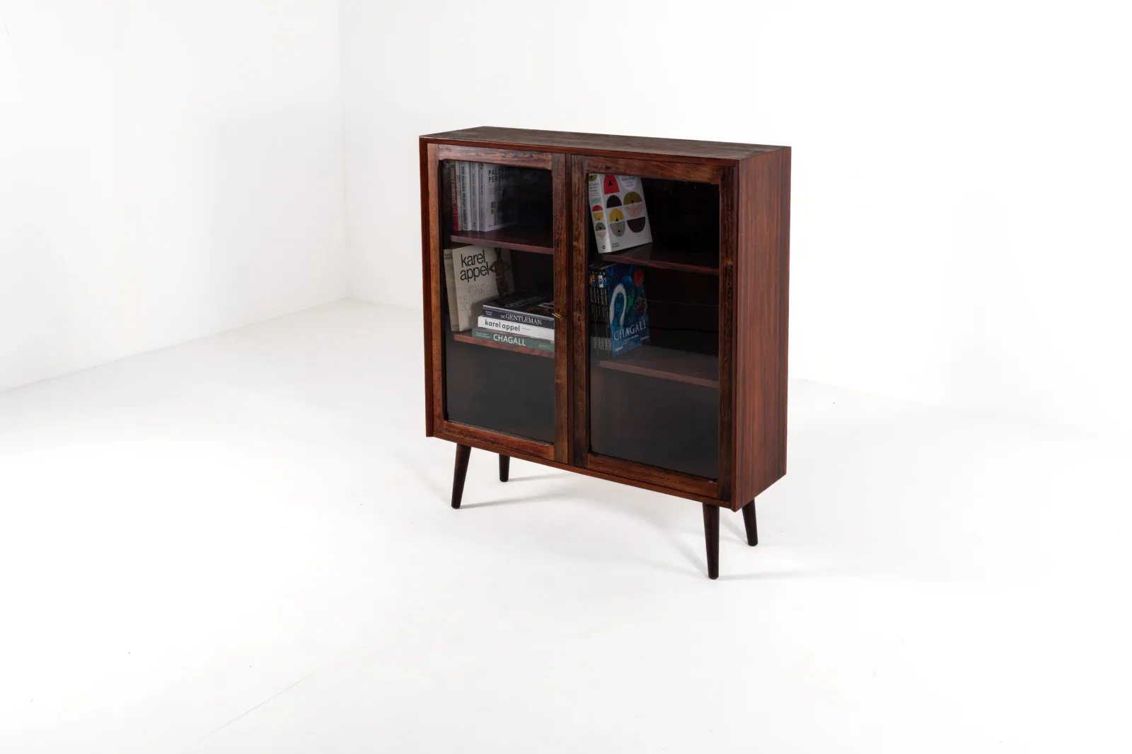 Mid-Century Danish Rosewood Display Cabinet with Glass Doors, 1960s