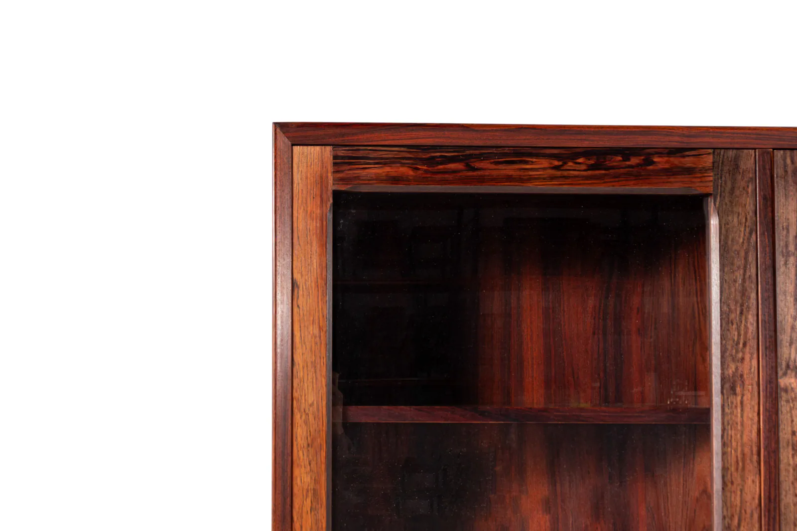 Mid-Century Danish Rosewood Display Cabinet with Glass Doors, 1960s