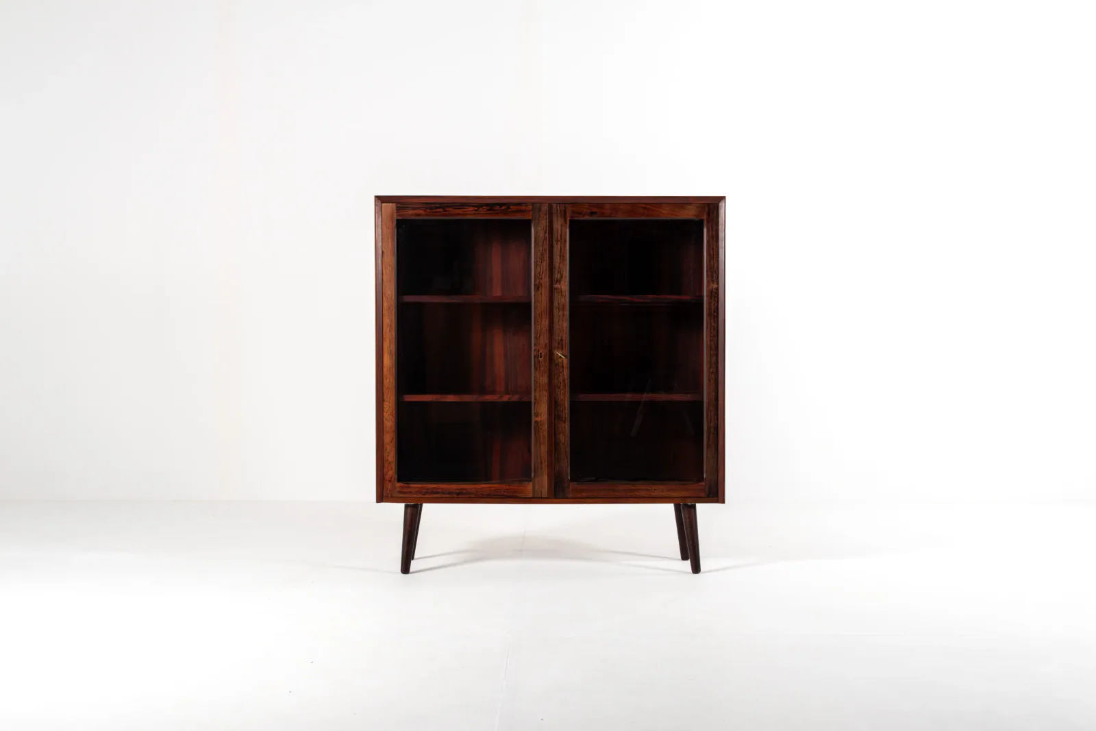 Mid-Century Danish Rosewood Display Cabinet with Glass Doors, 1960s