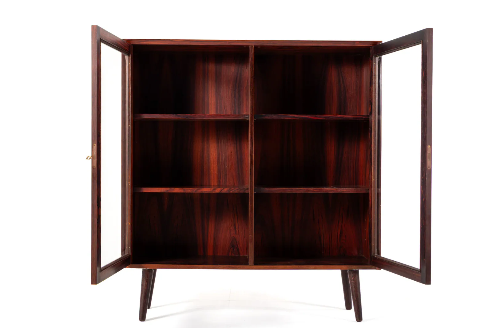 Mid-Century Danish Rosewood Display Cabinet with Glass Doors, 1960s