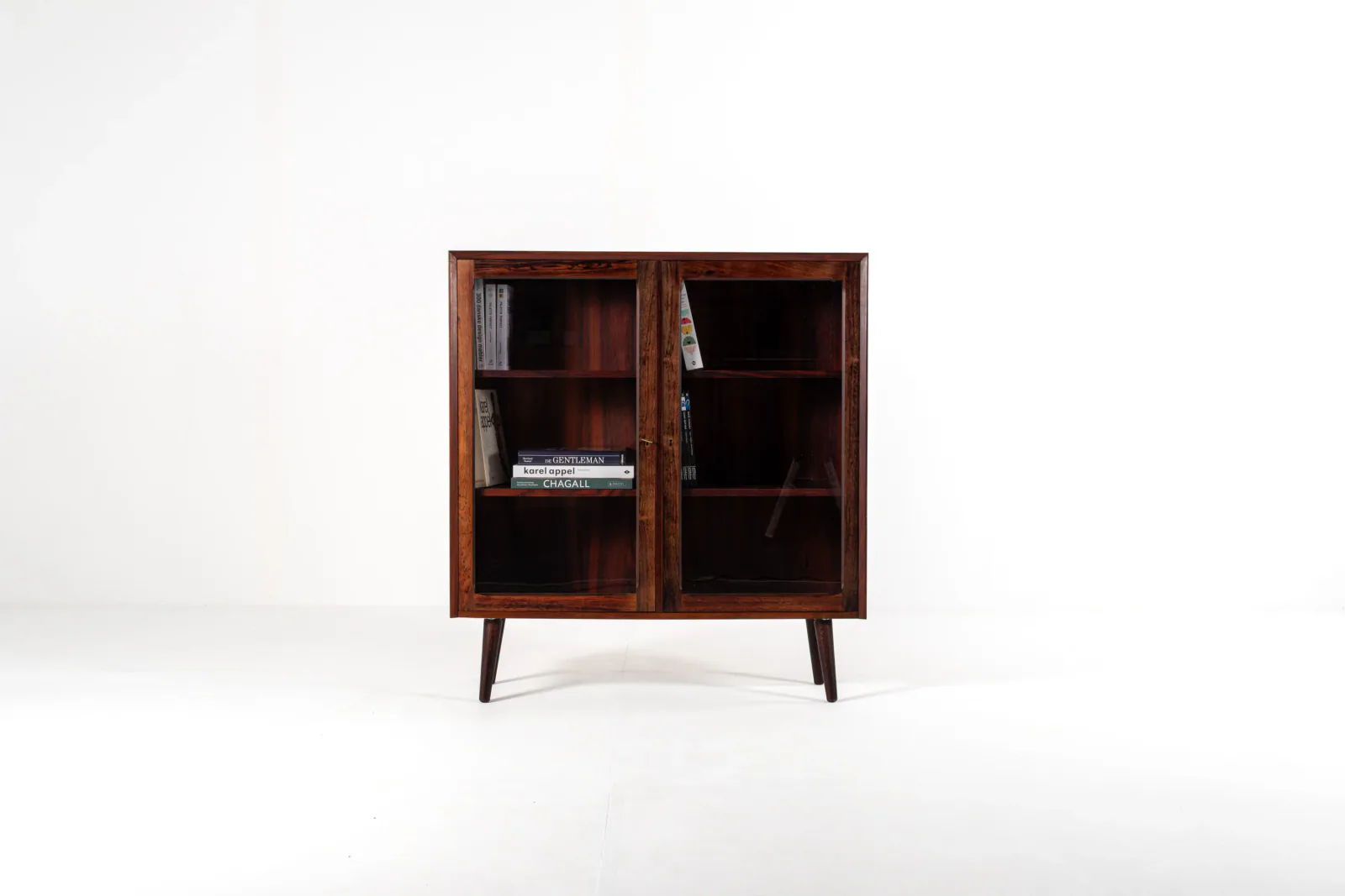 Mid-Century Danish Rosewood Display Cabinet with Glass Doors, 1960s