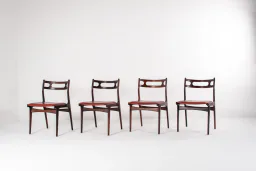 Set of Four Johannes Andersen Model 138 Dining Chairs in Rosewood