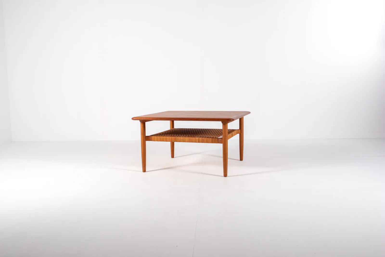 Danish Mid-Century Square Teak Coffee Table by Kurt Østervig for Jason Møbler, 1960s