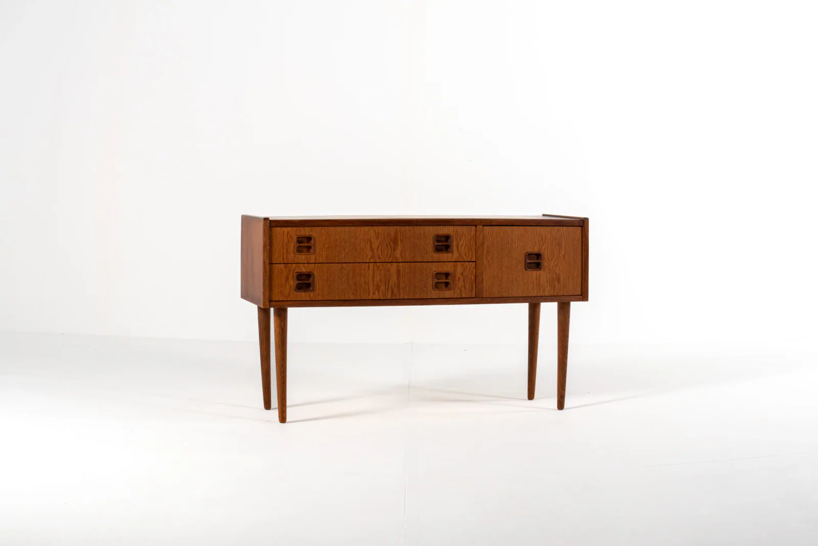 1960s Danish Oak Sideboard with Four Drawers