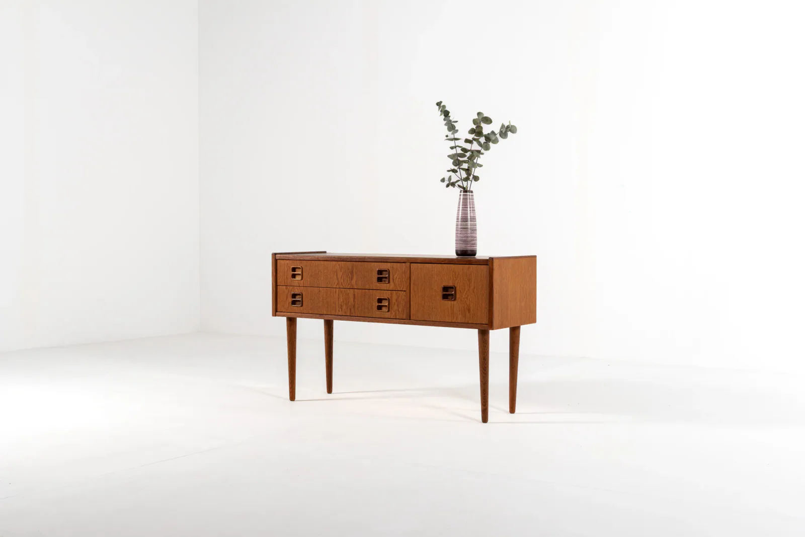 1960s Danish Oak Sideboard with Four Drawers