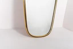 Mid-Century Brass Wall Mirror, 1960s