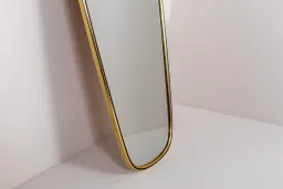 Mid-Century Brass Wall Mirror, 1960s