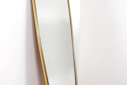 Mid-Century Brass Wall Mirror, 1960s