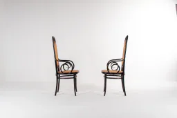 Set of Two Thonet Bentwood Armchairs, Model No. 17, 1980s