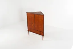 Mid-Century Danish Teak Corner Cabinet with Drawer, 1960s