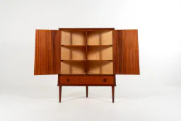 Mid-Century Danish Teak Corner Cabinet with Drawer, 1960s