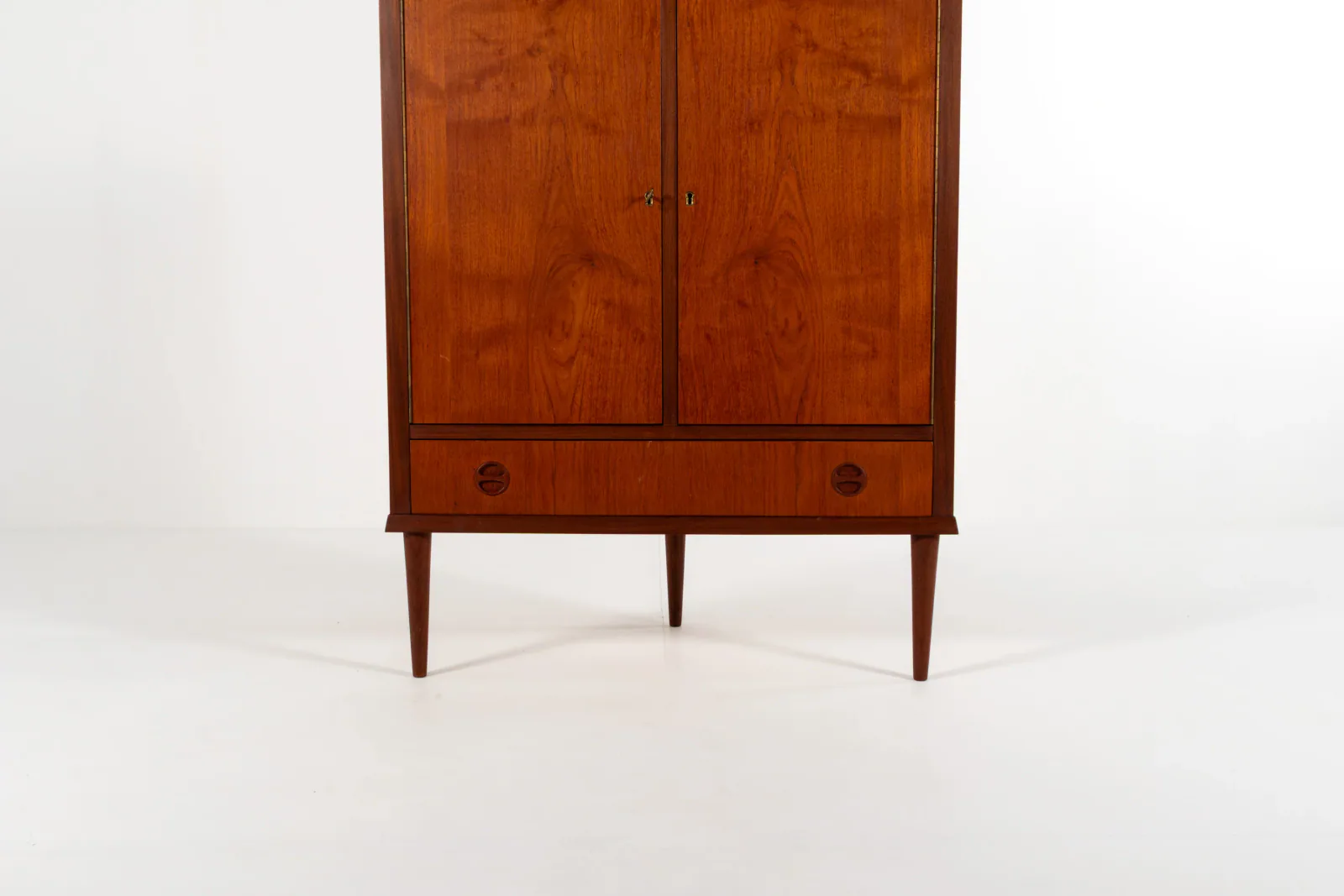 Mid-Century Danish Teak Corner Cabinet with Drawer, 1960s