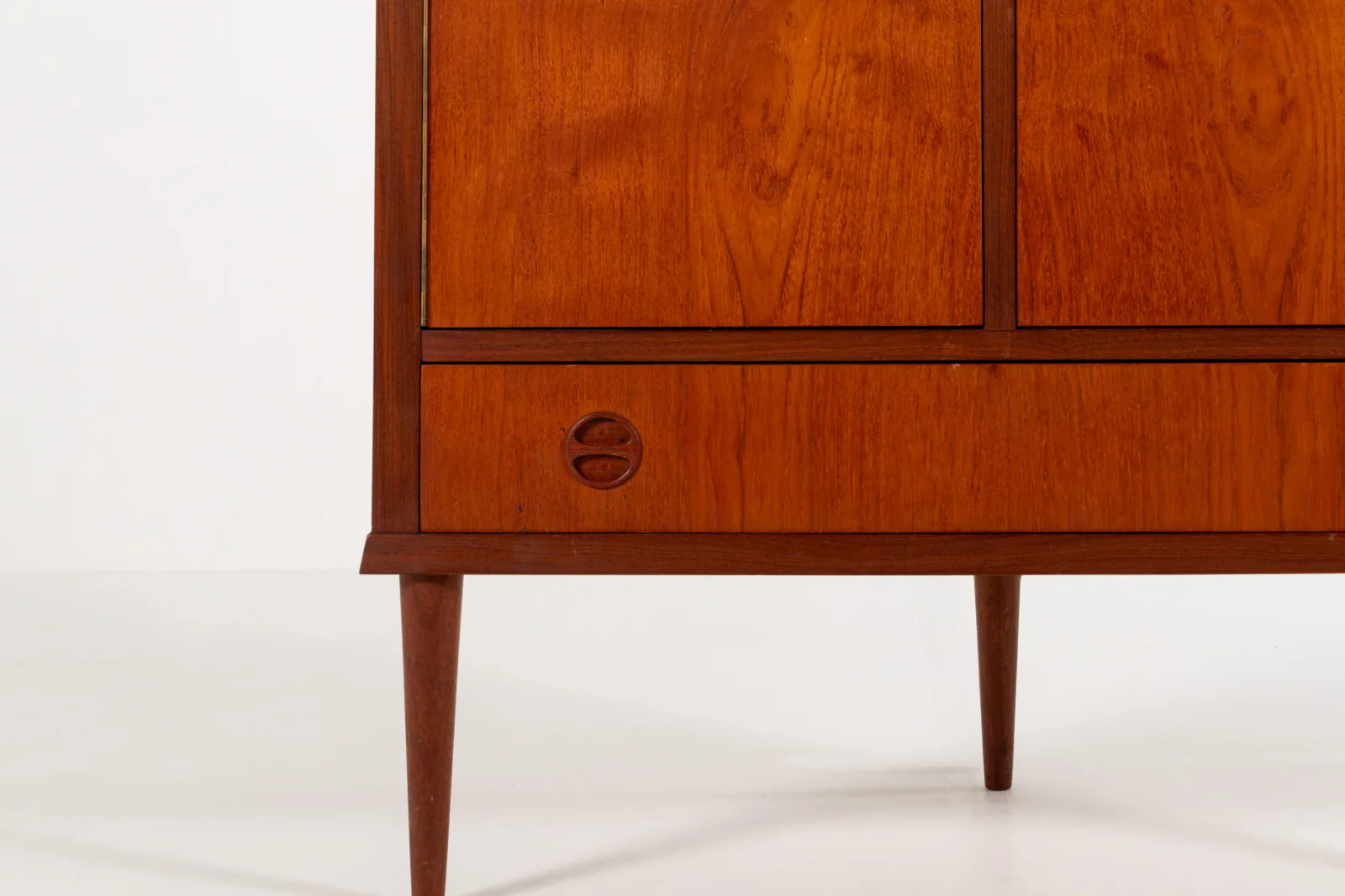 Mid-Century Danish Teak Corner Cabinet with Drawer, 1960s