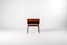 Mid-Century Danish Teak Bedside Table with Drawer