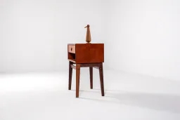 Mid-Century Danish Teak Bedside Table with Drawer