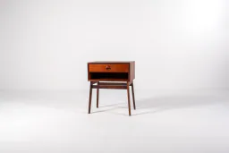 Mid-Century Danish Teak Bedside Table with Drawer