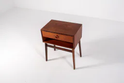 Mid-Century Danish Teak Bedside Table with Drawer