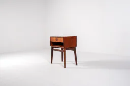 Mid-Century Danish Teak Bedside Table with Drawer