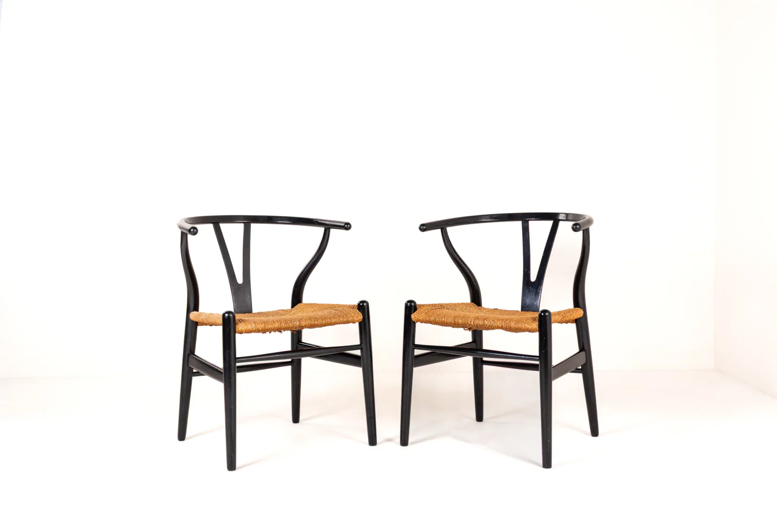 Pair of Hans J. Wegner CH24 Wishbone Dining Chairs
