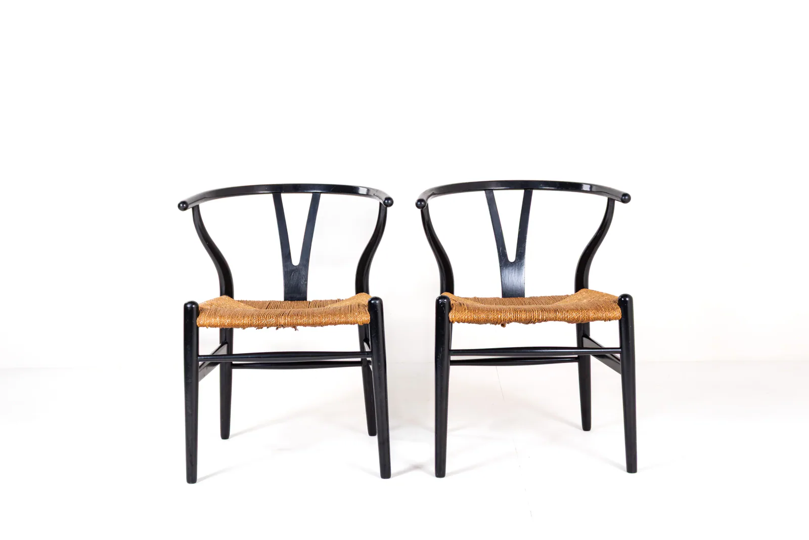 Pair of Hans J. Wegner CH24 Wishbone Dining Chairs