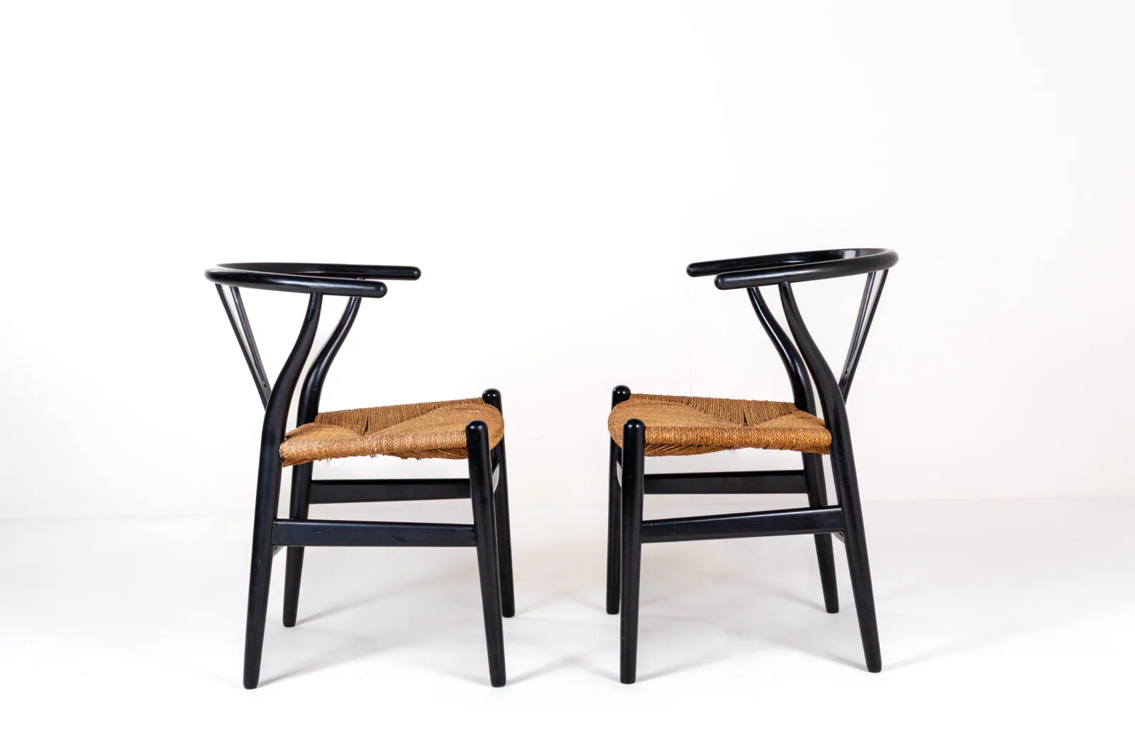 Pair of Hans J. Wegner CH24 Wishbone Dining Chairs
