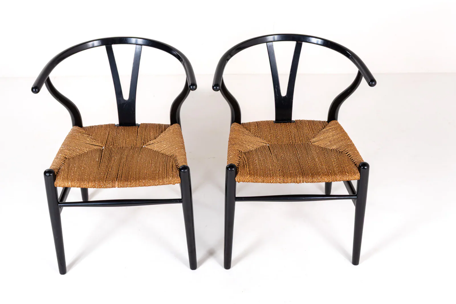 Pair of Hans J. Wegner CH24 Wishbone Dining Chairs