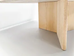 Vintage Travertine Coffee Table with Square Top and X-Base