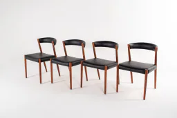 Set of 4 Danish Modern Teak Dining Chairs, 1960s — Newly Upholstered