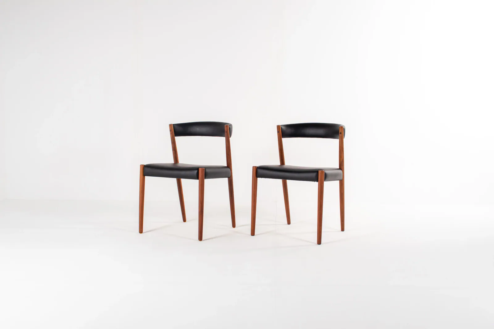 Set of 4 Danish Modern Teak Dining Chairs, 1960s — Newly Upholstered