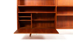 Danish Mid-Century Teak Bookcase with Sliding Doors, 1960s