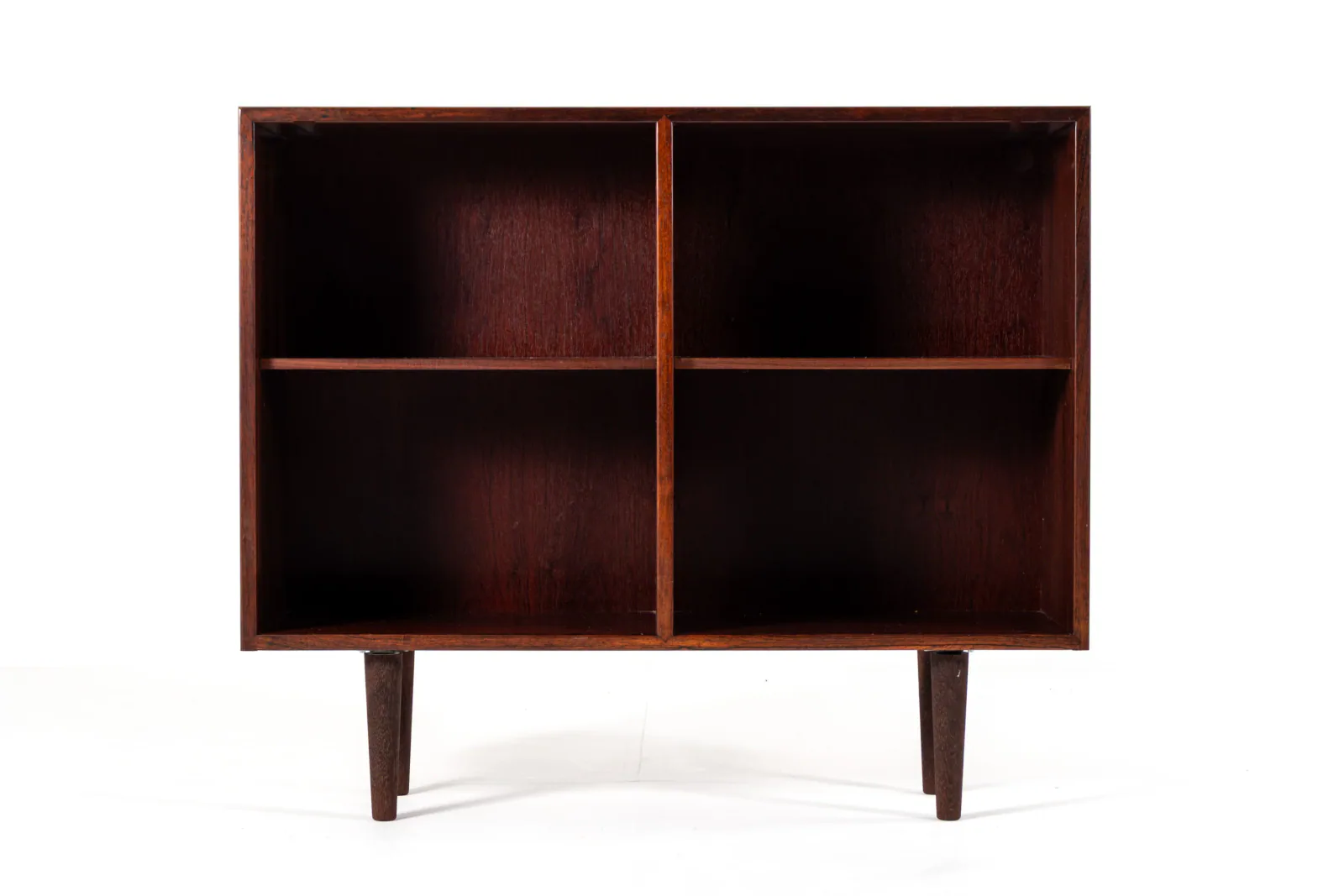 1960s Danish Rosewood Bookcase with Four Open Compartments