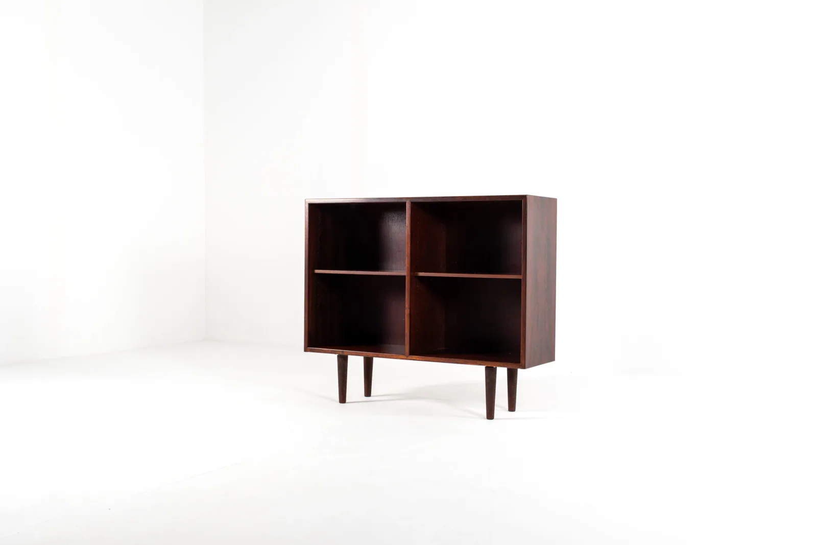 1960s Danish Rosewood Bookcase with Four Open Compartments