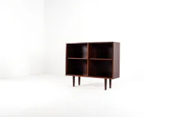 1960s Danish Rosewood Bookcase with Four Open Compartments