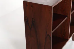 1960s Danish Rosewood Bookcase with Four Open Compartments