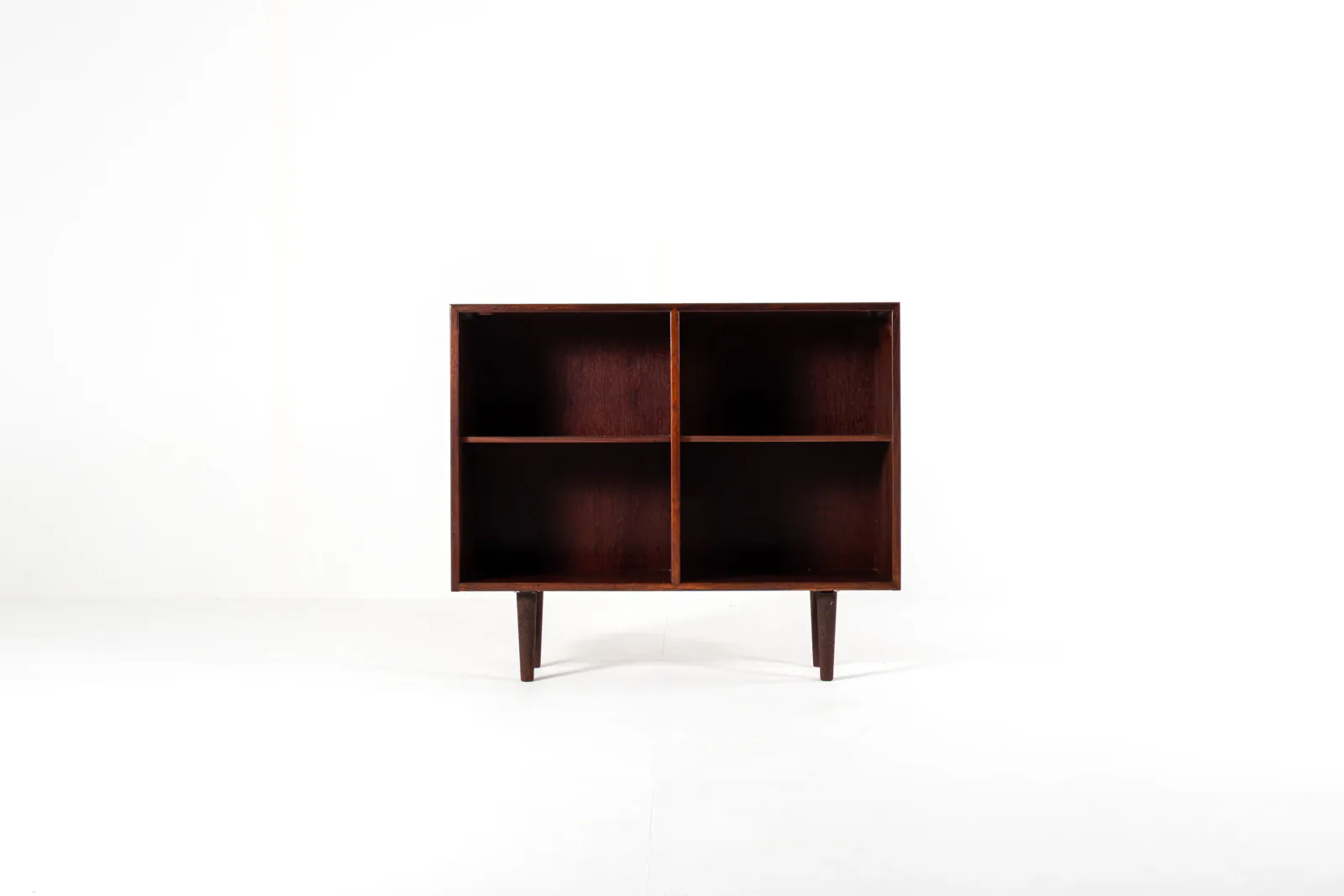 1960s Danish Rosewood Bookcase with Four Open Compartments